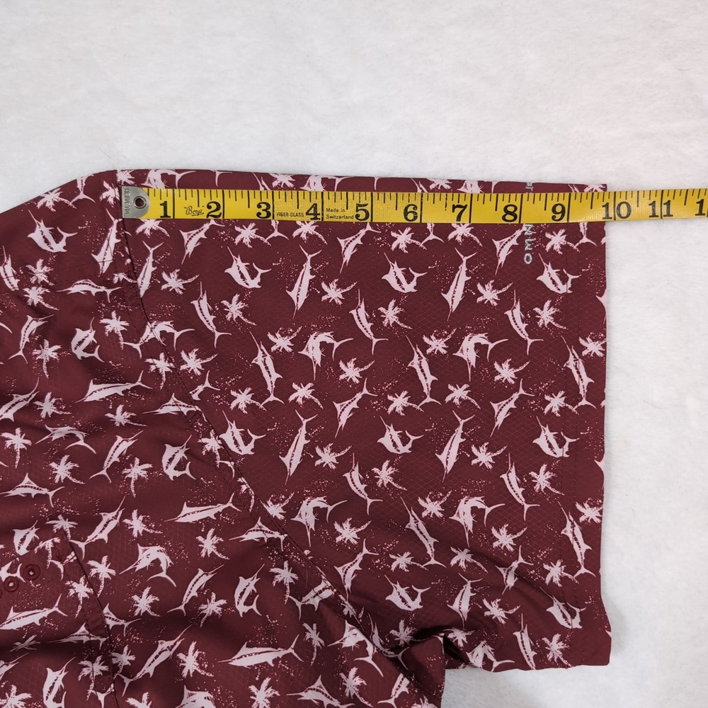 Columbia PFG Men XXL Short Sleeve Marlin Palm Tree Fishing Shirt Outdoors FM1039 - Picture 7 of 9